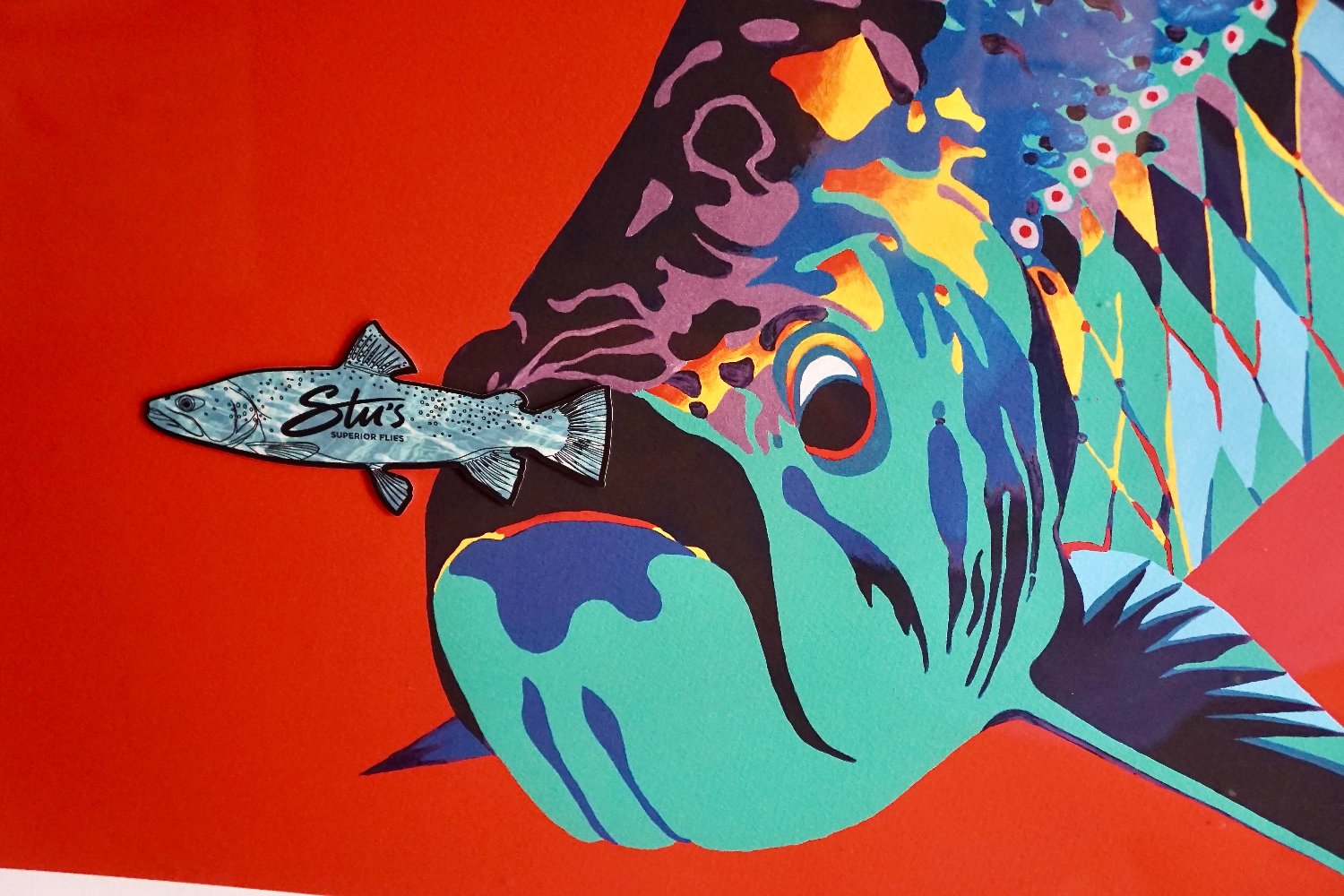 Famous NZ Trout-Sticker-Blue Water