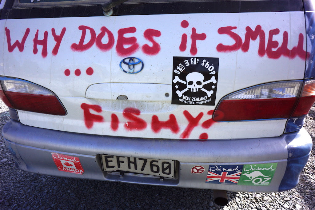 Famous NZ Trout-Sticker-White