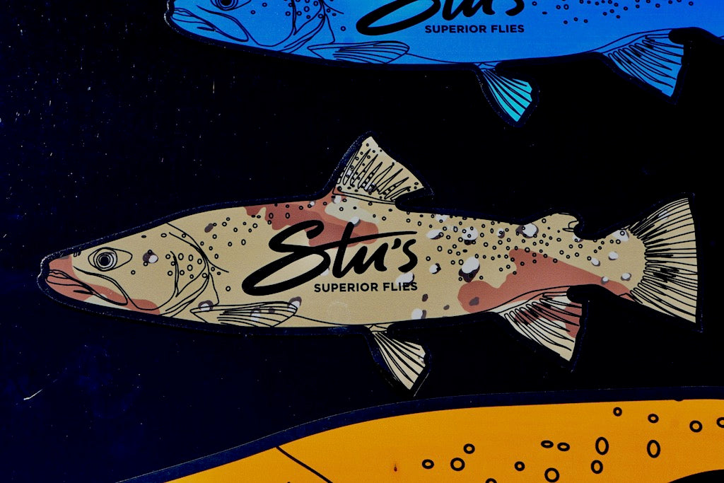 Famous NZ Trout-Sticker-Sand Camo