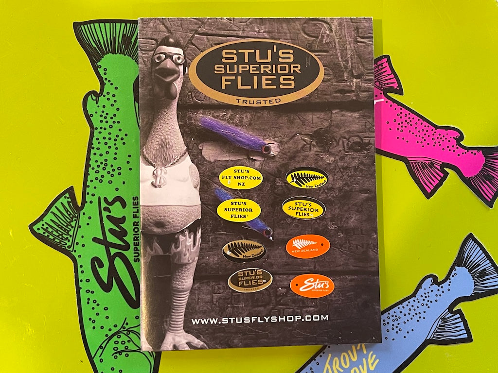 Famous NZ Trout-Sticker-Orange