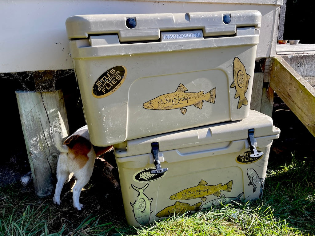 Famous NZ Trout-Sticker-Orange