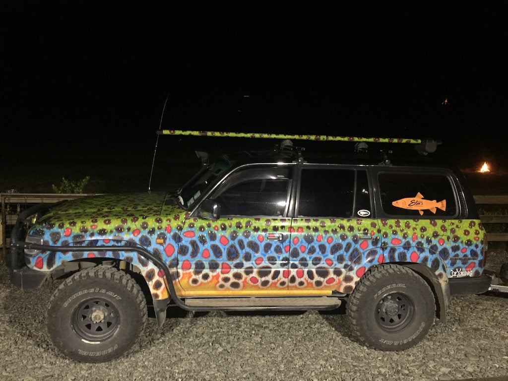 Famous NZ Trout-Sticker-Orange