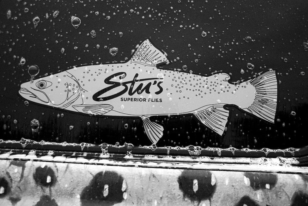 Famous NZ Trout-Sticker-Black