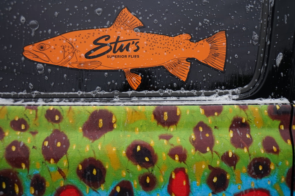 Famous NZ Trout-Sticker-Orange