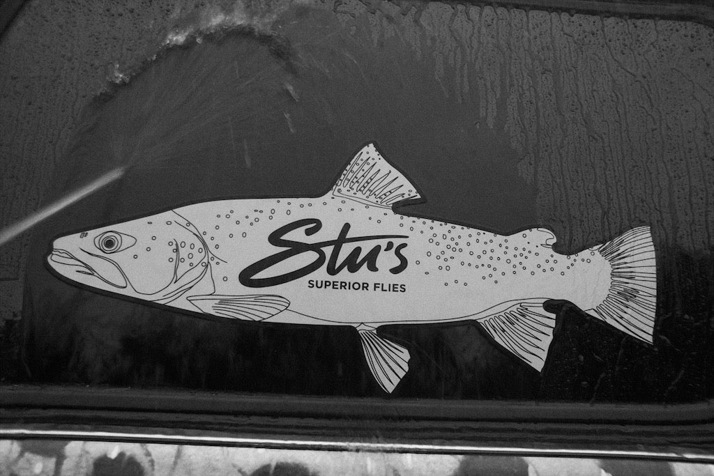 Famous NZ Trout-Sticker-Black