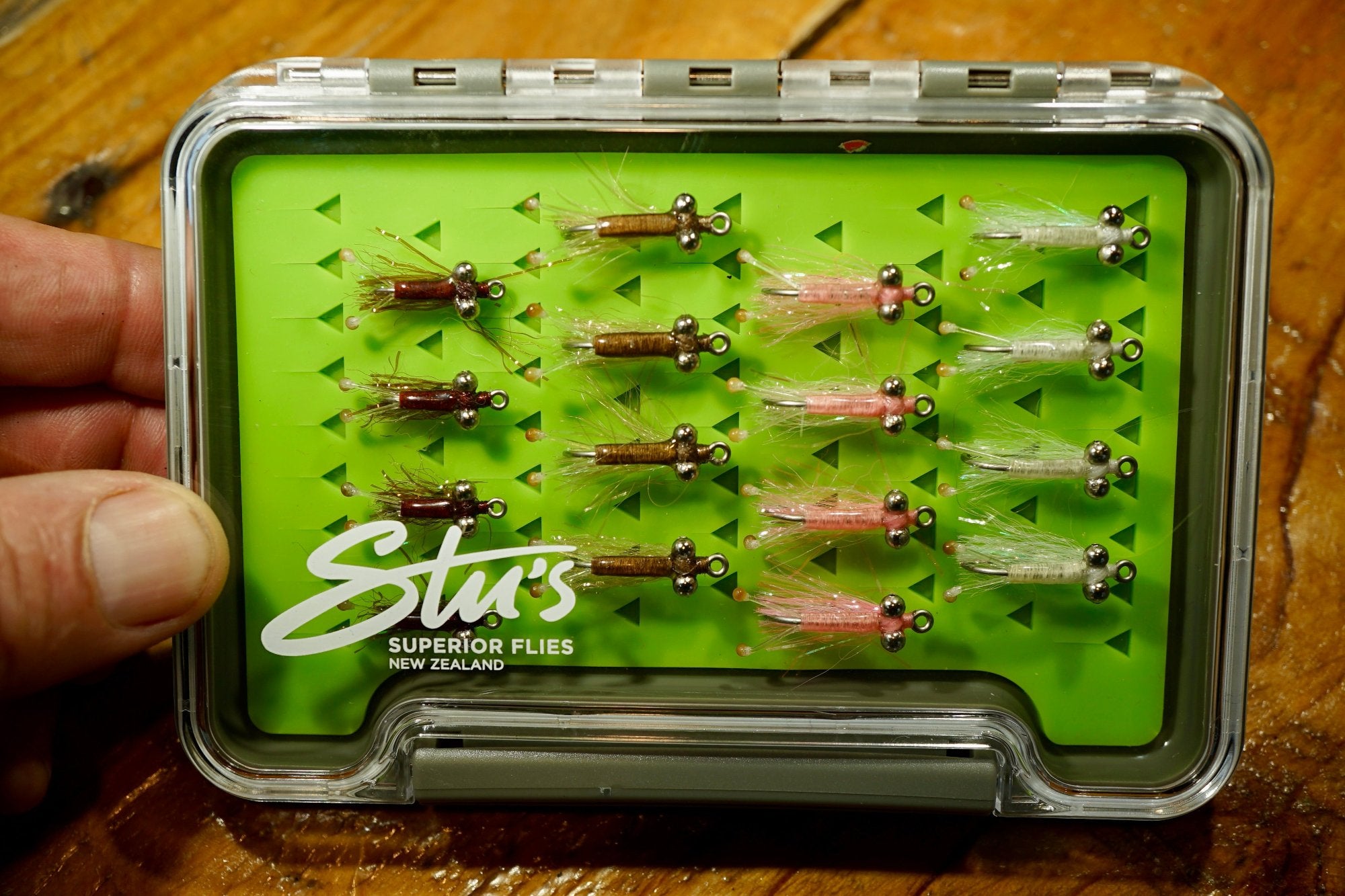 Loaded 11-Slim-Bonefish-Torpedo Shrimp-Fly Box-Mix