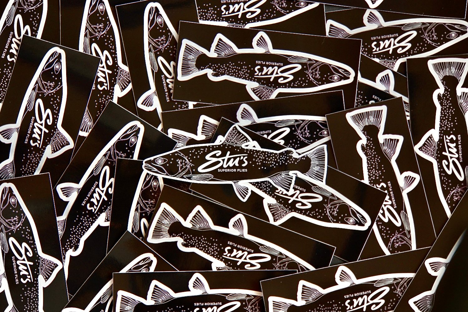 Famous NZ Trout-Sticker-Black