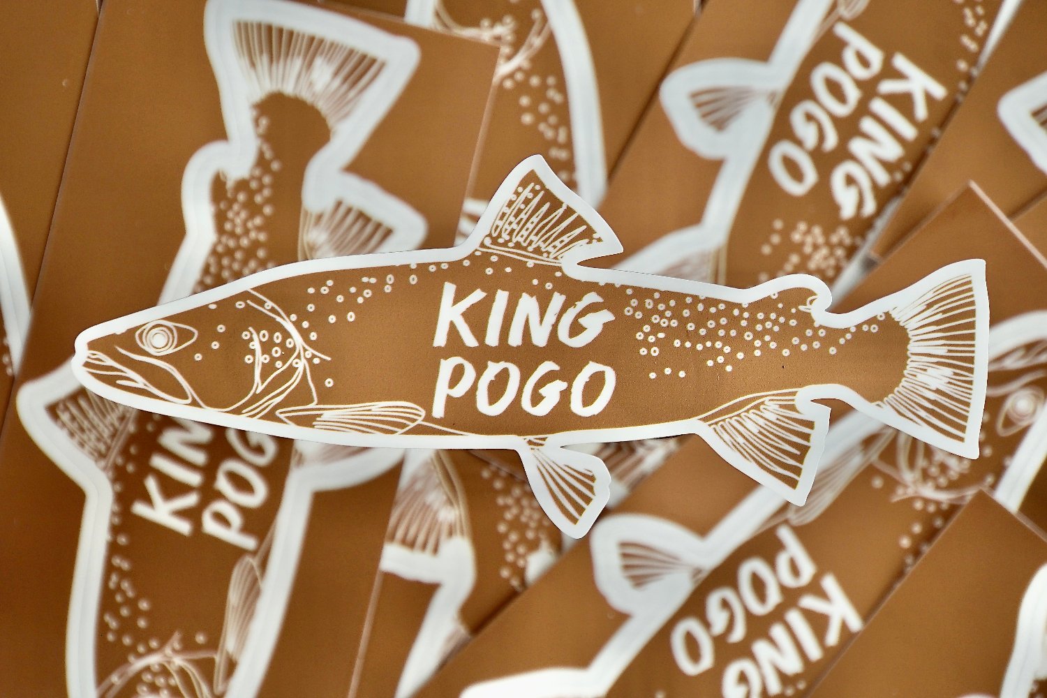 Famous NZ Trout-Sticker-Brown-King Pogo