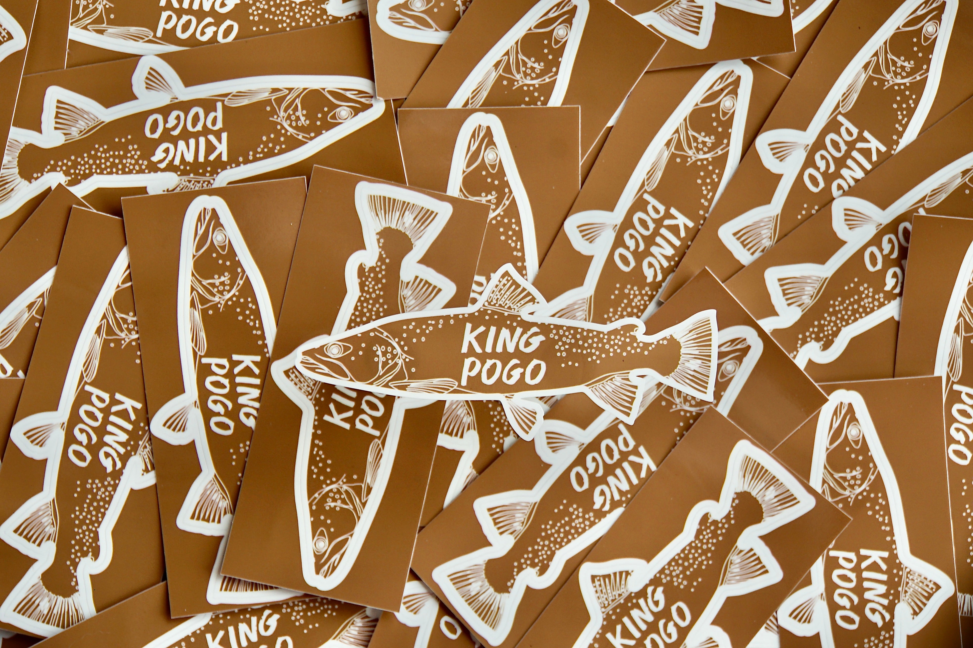 Famous NZ Trout-Sticker-Brown-King Pogo