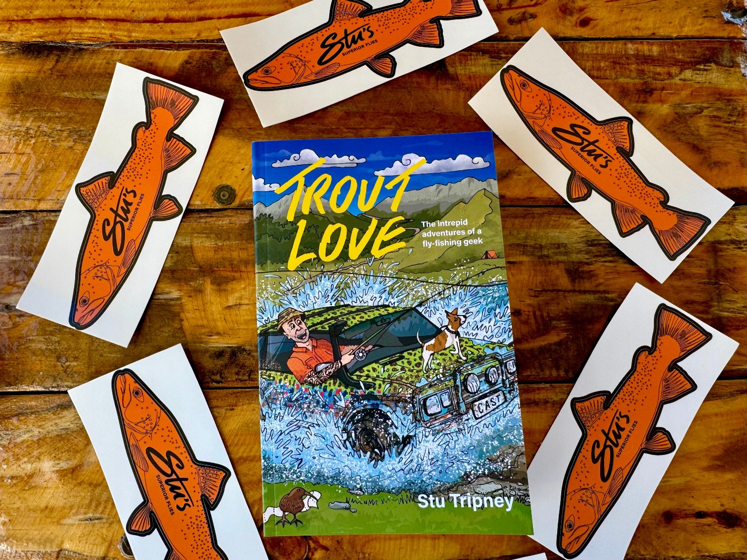 Famous NZ Trout-Sticker-Orange