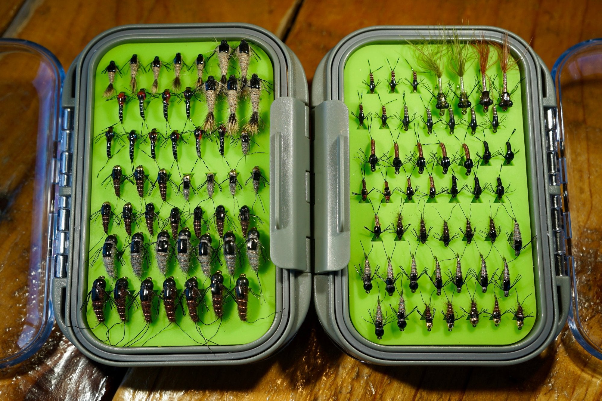 Loaded 9-Nymph Mix-Double Sided-Silicone Fly Box