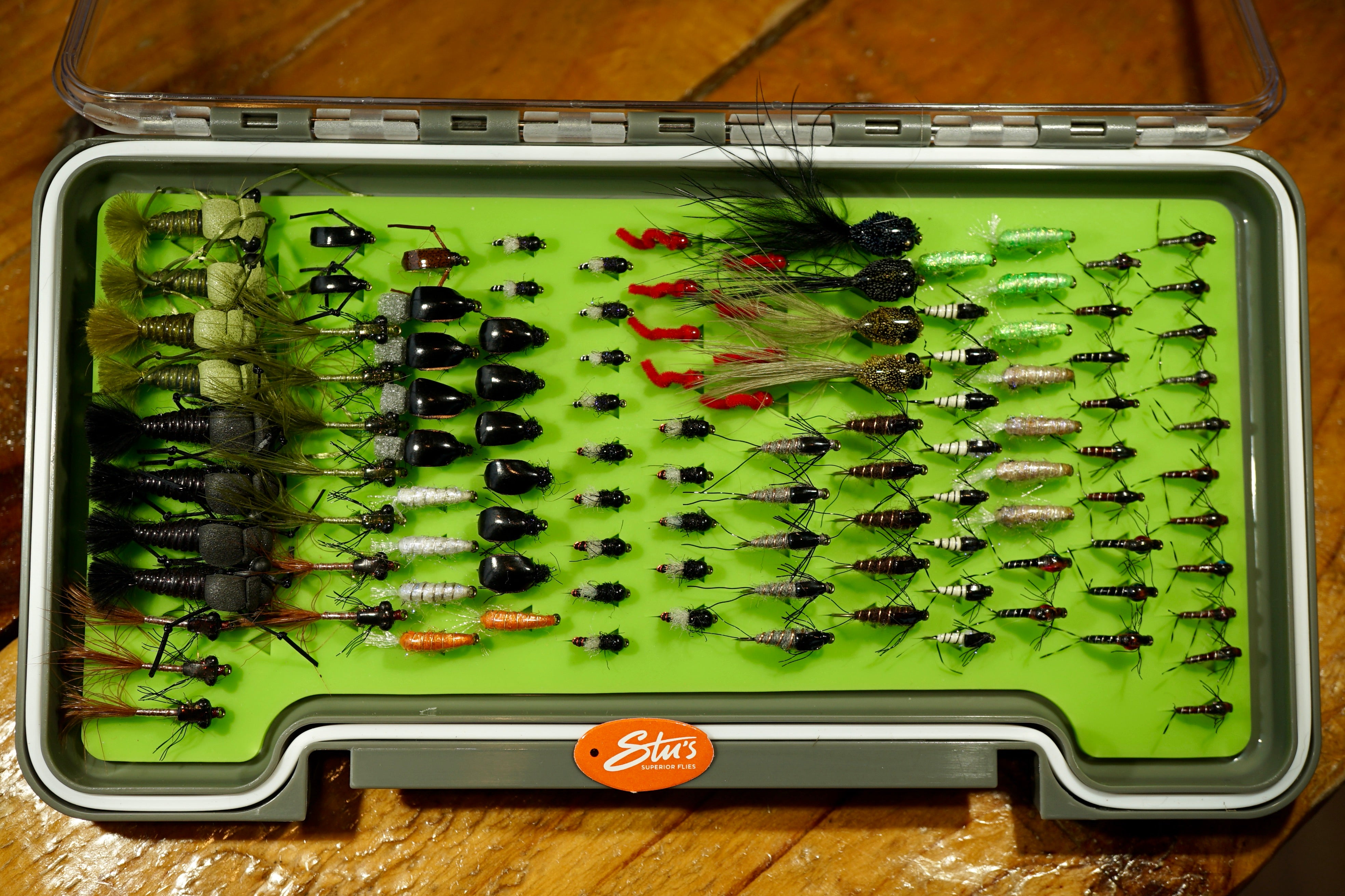 Loaded 4-Lake Nymph Mix-Slim Fly Boxes.