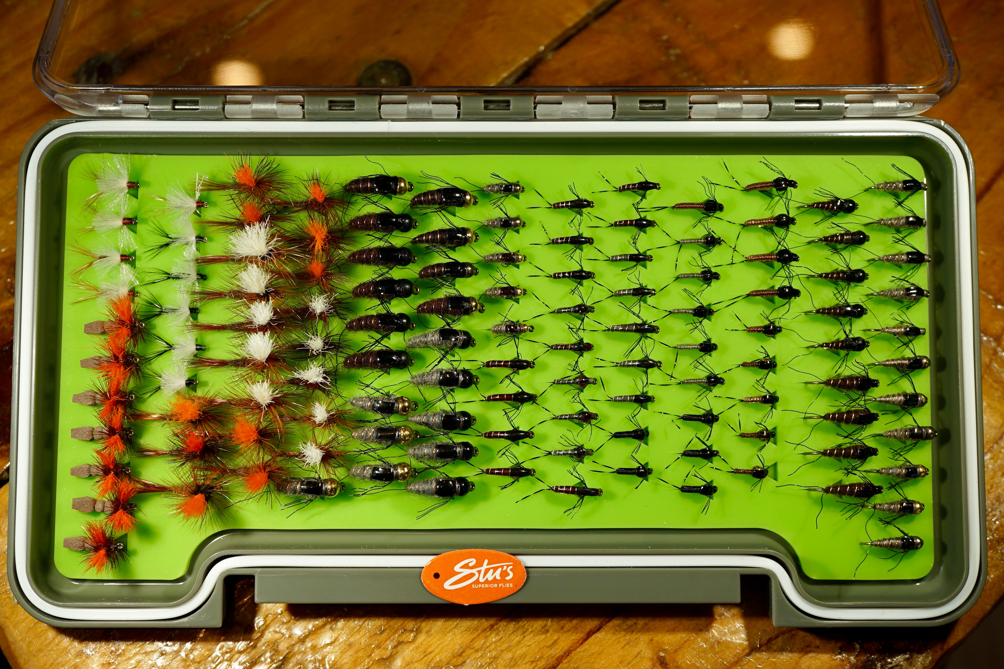 Loaded 5-Mayfly S/M Dry Fly/Nymph-Slim Fly Boxes.