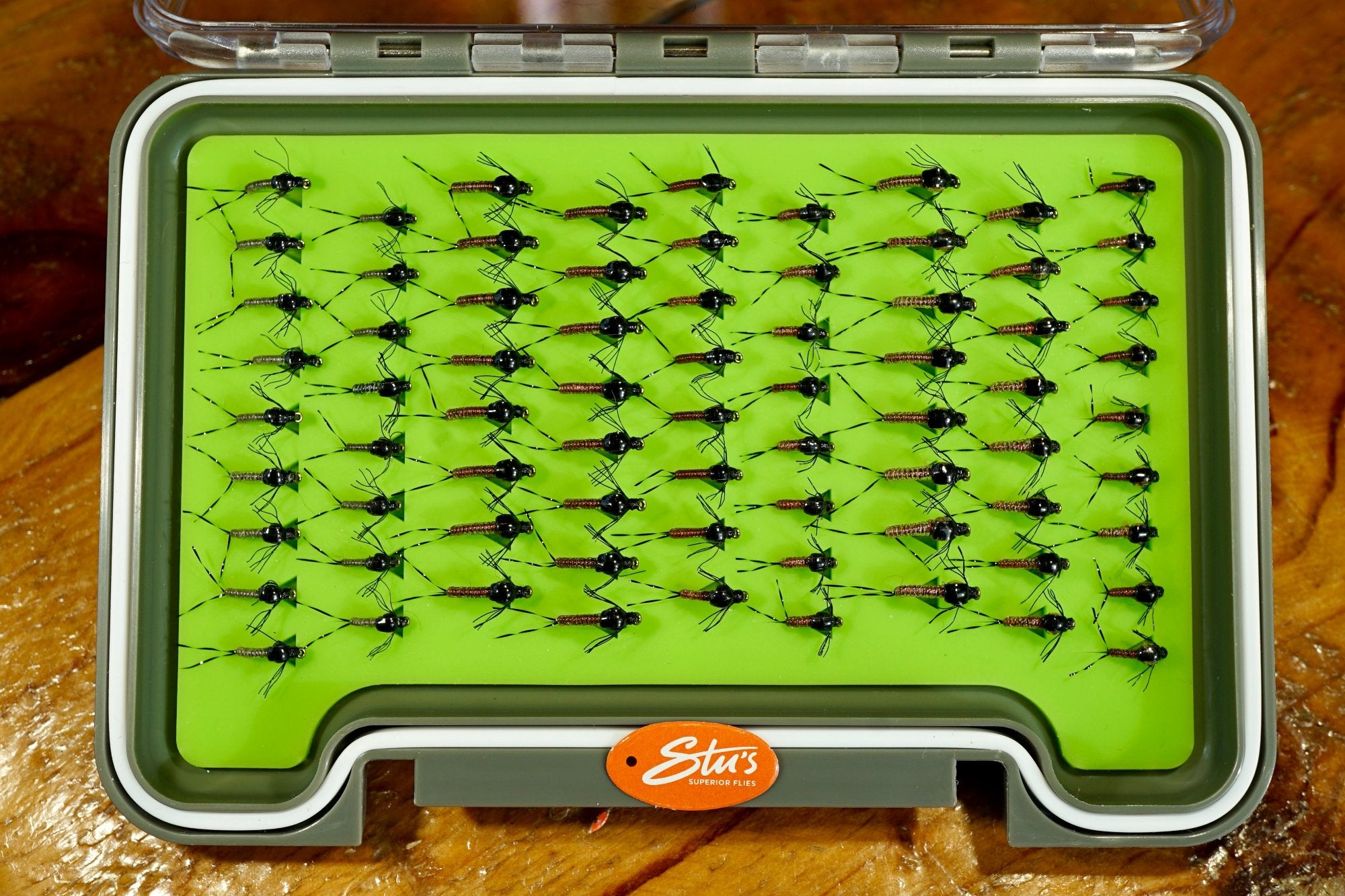 Loaded 15-Killer Nymph-Mayfly-Slim Fly Box.