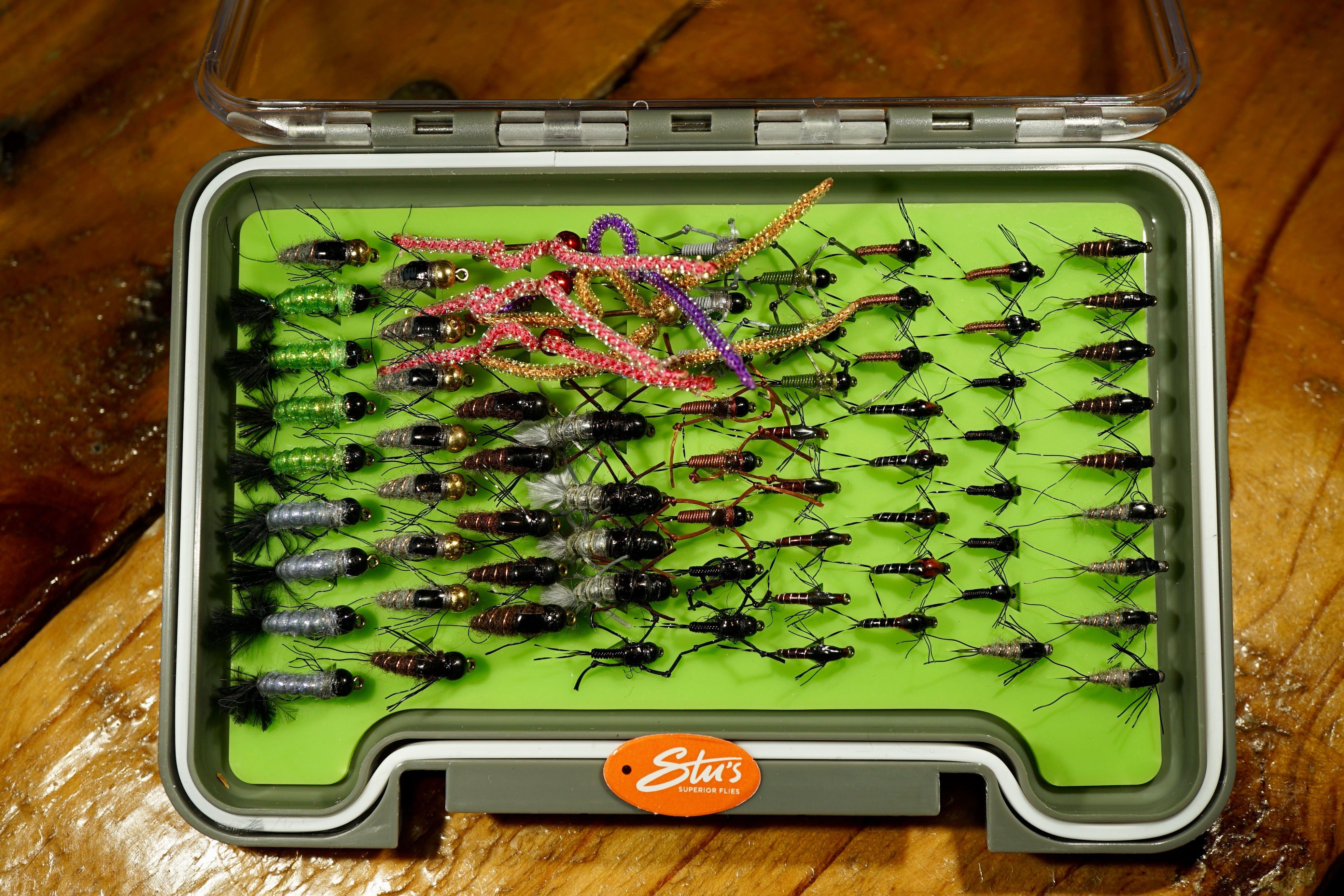 Loaded 3-River S/M Nymph Mix-Slim Fly Boxes.