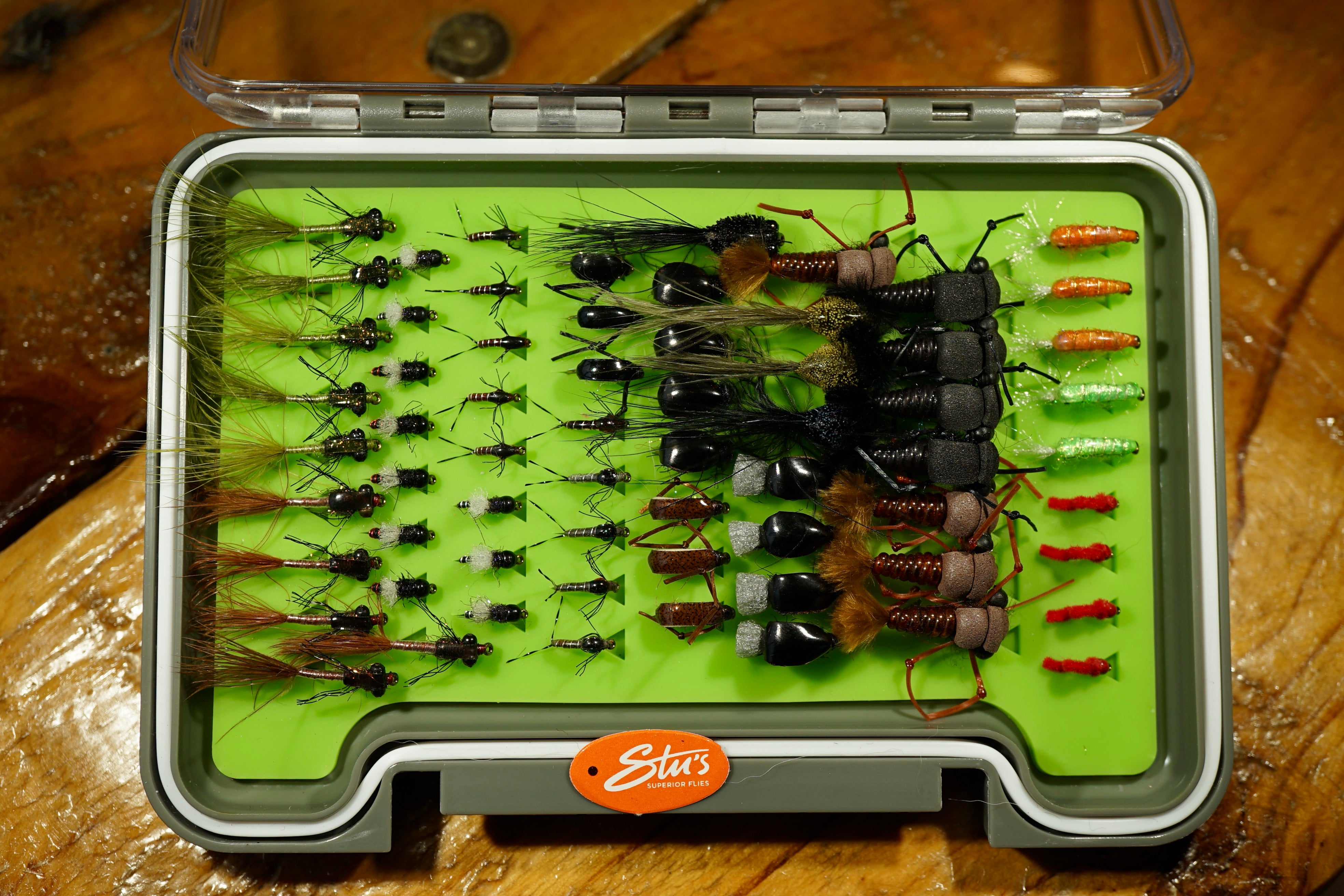 Loaded 4-Lake Nymph Mix-Slim Fly Boxes.