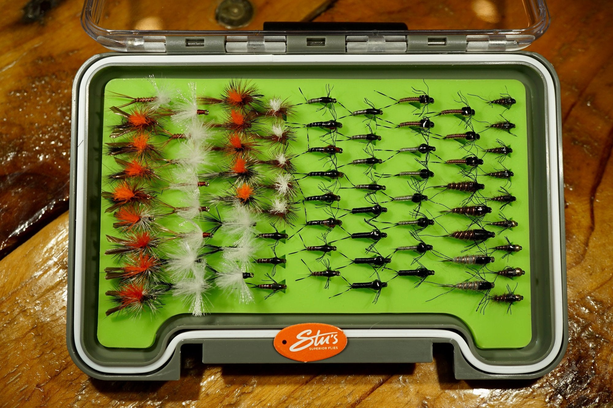 Loaded 5-Mayfly S/M Dry Fly/Nymph-Slim Fly Boxes.